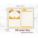 Each page is US letter sized - 8.5 by 11 inches, or 27 by 21 centimeters. 